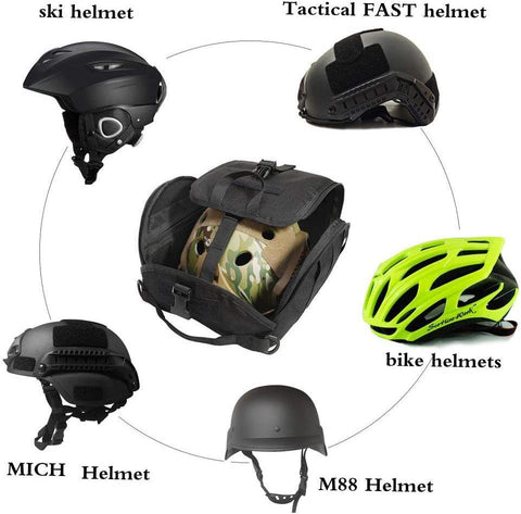 Multi-Pocket Tactical Helmet Storage Bag for Airsoft Cycling Training Helmets