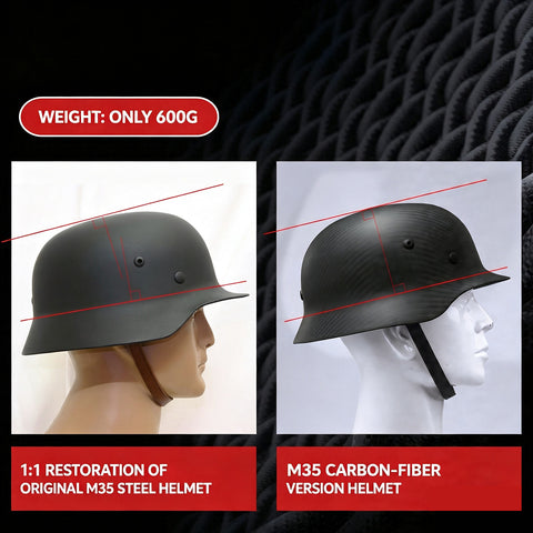 M35 Carbon Fiber Helmet – 1:1 Replica of the WWII German-Style Combat Helmet