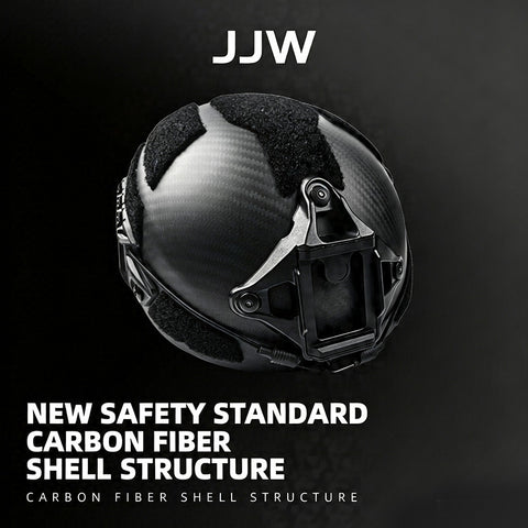 Caiman Carbon Fiber Tactical Helmet – Lightweight, Breathable Helmet for Training, Rescue, Climbing, Cycling, and Impact Protection