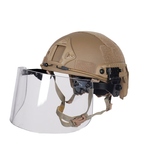 FAST NIJ Level IIIA High Cut Aramid Fiber Tactical Ballistic Helmet With Built In Goggles - FAST Style Ballistic Helmet - HelmetCamp.com