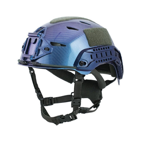 Wendy 3.0 Tactical Helmet – Carbon Fiber, Blue Gradient Finish; Suitable for Blast Protection, Training, Security, Rescue, Skiing, and Climbing