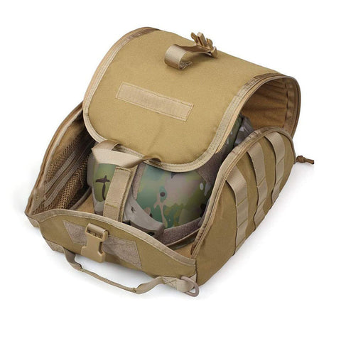 Multi-Pocket Tactical Helmet Storage Bag for Airsoft Cycling Training Helmets