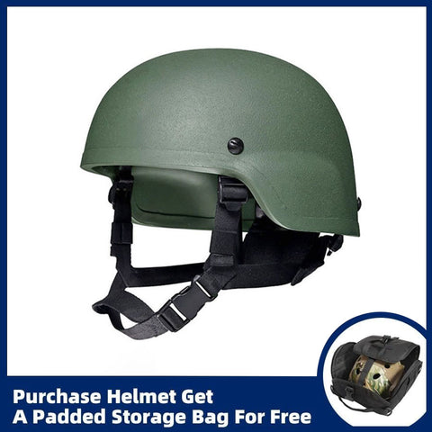 MICH2000 Aramid Helmet (Low-Cut ACH/ECH Style) – Kevlar Ballistic Tactical Helmet for Training and Protection