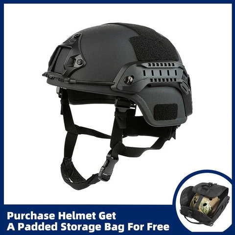 MICH BALLISTIC® NIJ Level IIIA Full Cut Aramid Fiber Tactical Ballistic Helmet - Black - MICH2000 - HelmetCamp.com