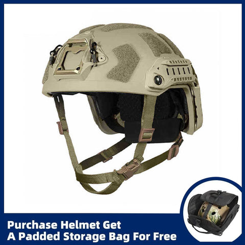 FAST Tactical Helmet (SF Super High-Cut) Lightweight ABS-Alloy Hybrid – Suitable for Special Ops, Military Enthusiasts, Field Operations, Cycling, and Mountaineering.