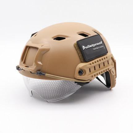FAST BJ®High Cut ABS Tactical Bump Helmet With Built In Goggles - FAST Style Tactical Helmet - HelmetCamp.com