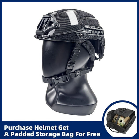 Caiman Carbon Fiber Tactical Helmet – Lightweight, Breathable Helmet for Training, Rescue, Climbing, Cycling, and Impact Protection