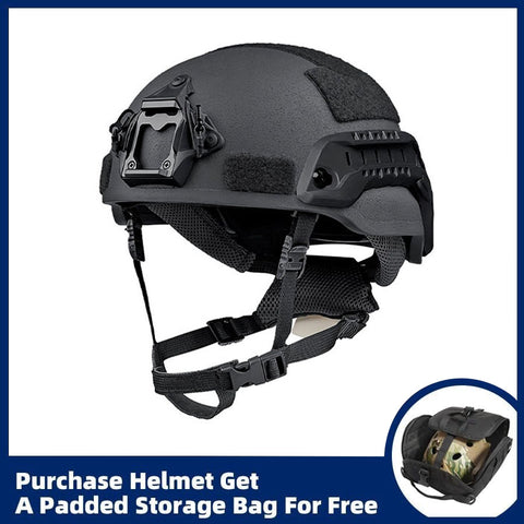 MICH 2002 High-Cut Tactical Helmet (Aramid) – NIJ IIIA Rated with Wendy-style Suspension System