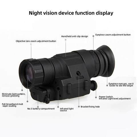 BulletproofCenter PVS-14 Digital Night Vision Goggle IR Night Vision Monocular (Includes mounting bracket)